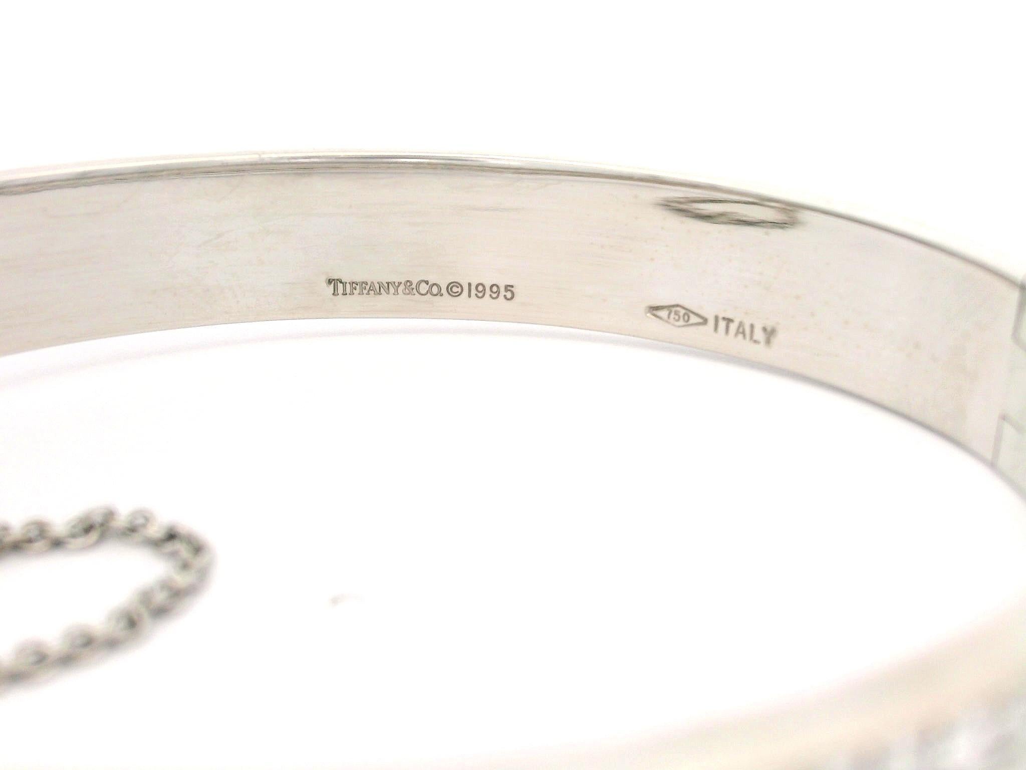Tiffany & Co. Atlas 18k Weißgold 2,46 Karat Diamant-Armreif mit römischen Ziffern im Angebot 7