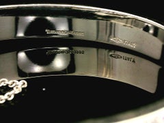 Tiffany & Co. Atlas 18k White Gold 2.46ctw Diamond Roman Numeral Bangle Bracelet
