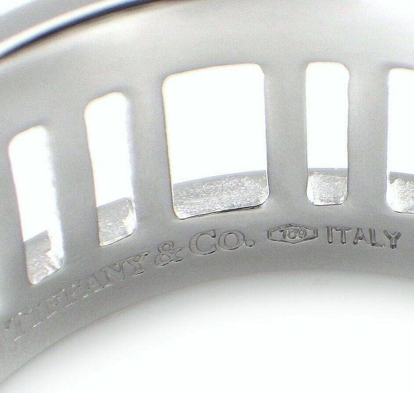 TIFFANY & Co. Atlas Bague ouverte en or blanc 18K avec 3 diamants 5 en vente 1