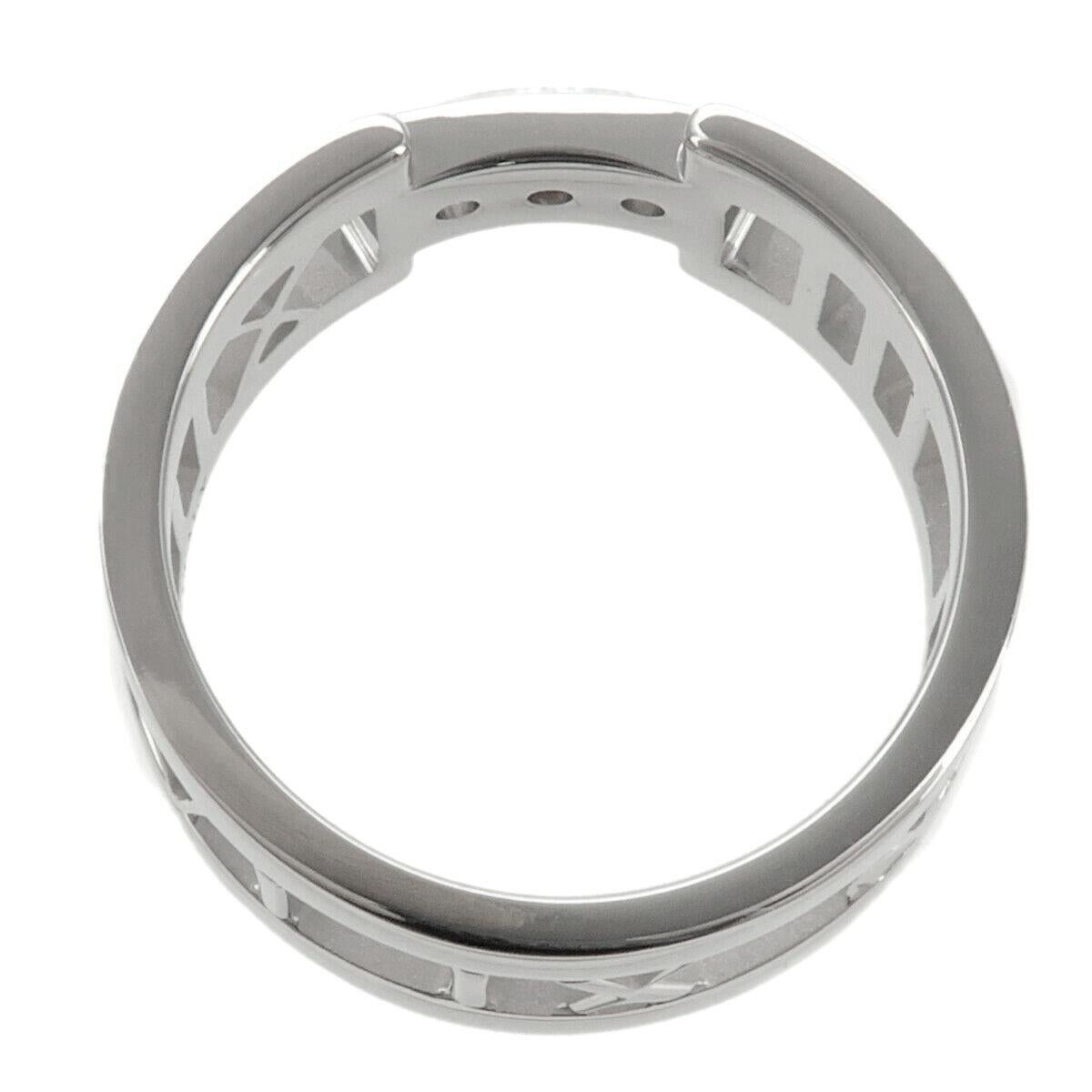 TIFFANY & Co. Atlas Bague ouverte en or blanc 18K avec 3 diamants 5,5 en vente 1