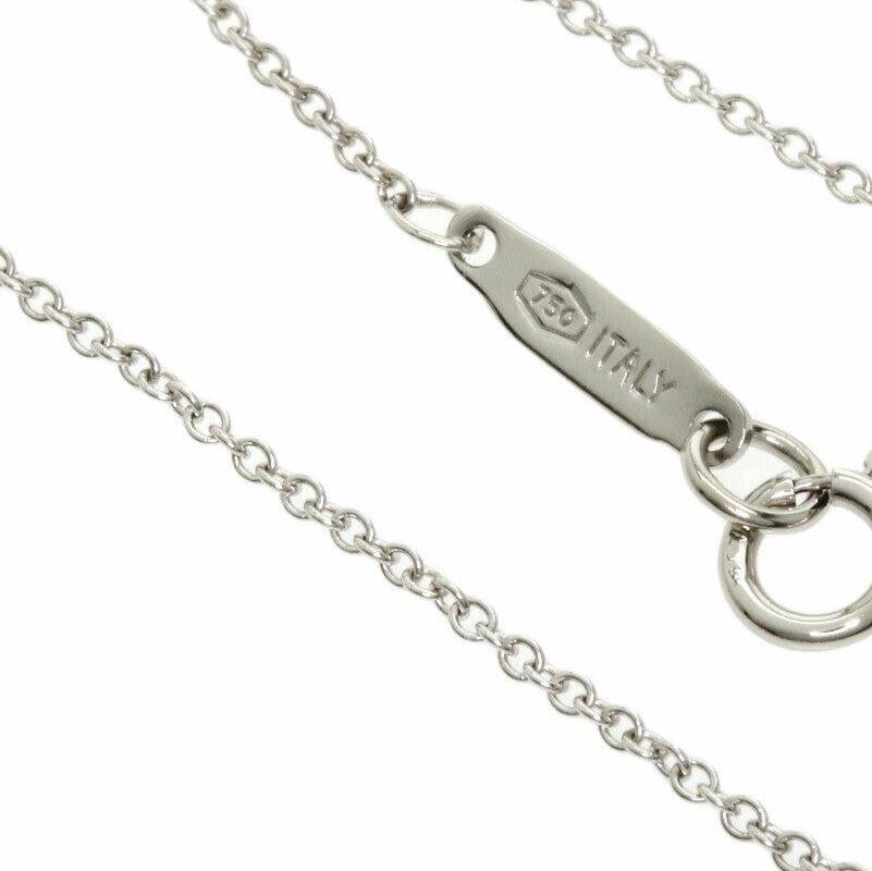 TIFFANY & Co. Atlas 18K White Gold Diamond Open Bar Pendant Necklace 5