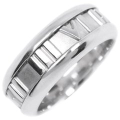 TIFFANY & Co. Atlas 18K White Gold Numeric Ring 5.5