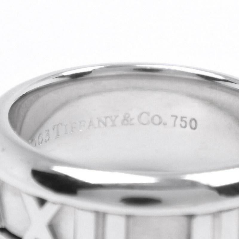 TIFFANY & Co. Atlas 18K Weißgold Ziffernring 5,5 im Angebot 1