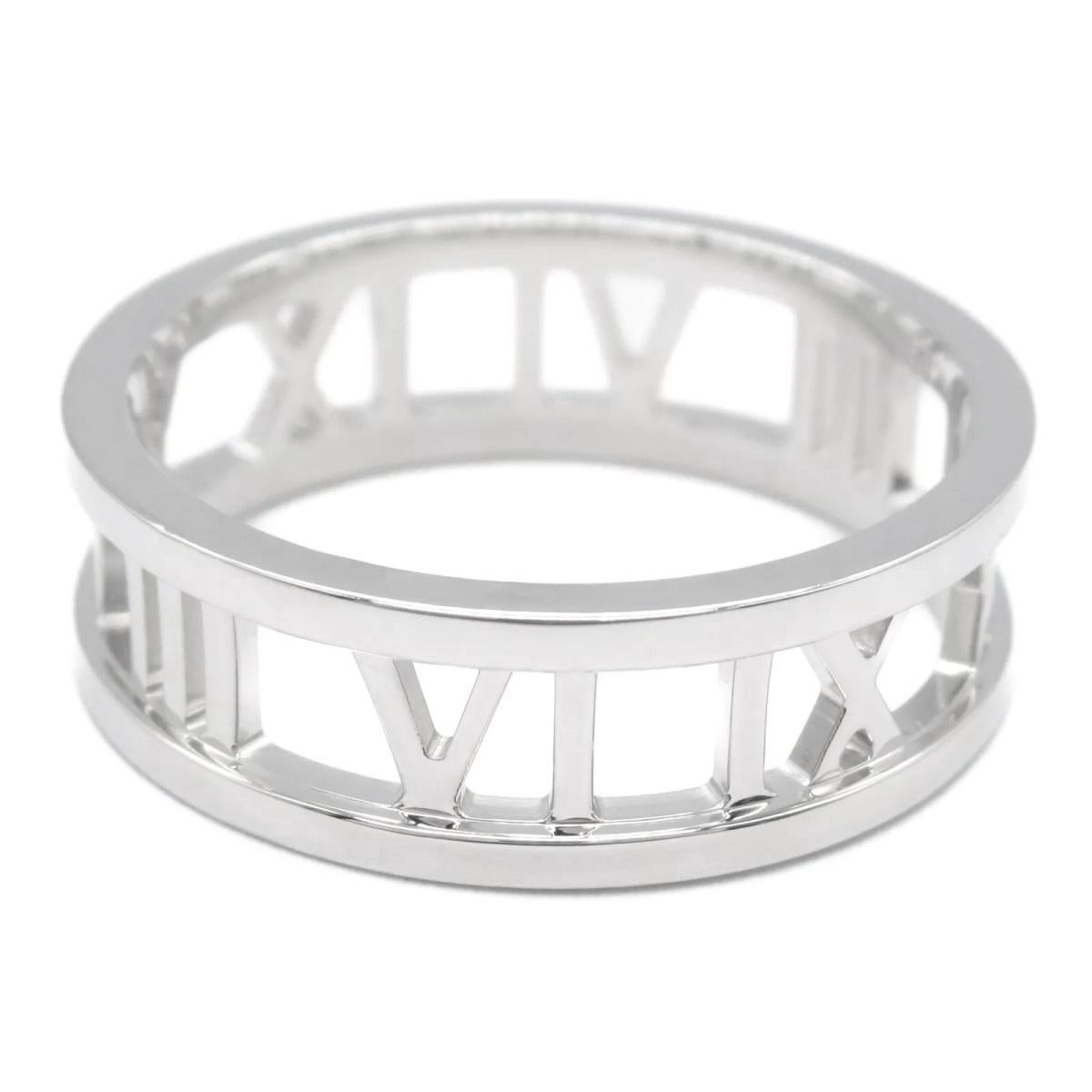 De las mujeres TIFFANY & Co. Anillo abierto Atlas de oro blanco de 18 quilates 8 en venta