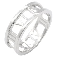 TIFFANY & Co. Anillo abierto Atlas de oro blanco de 18 quilates 8