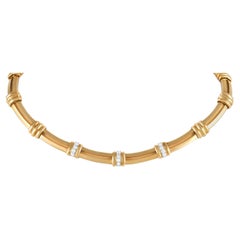 Tiffany & Co. Atlas 18K Yellow Gold 0.95 Ct Diamond Necklace