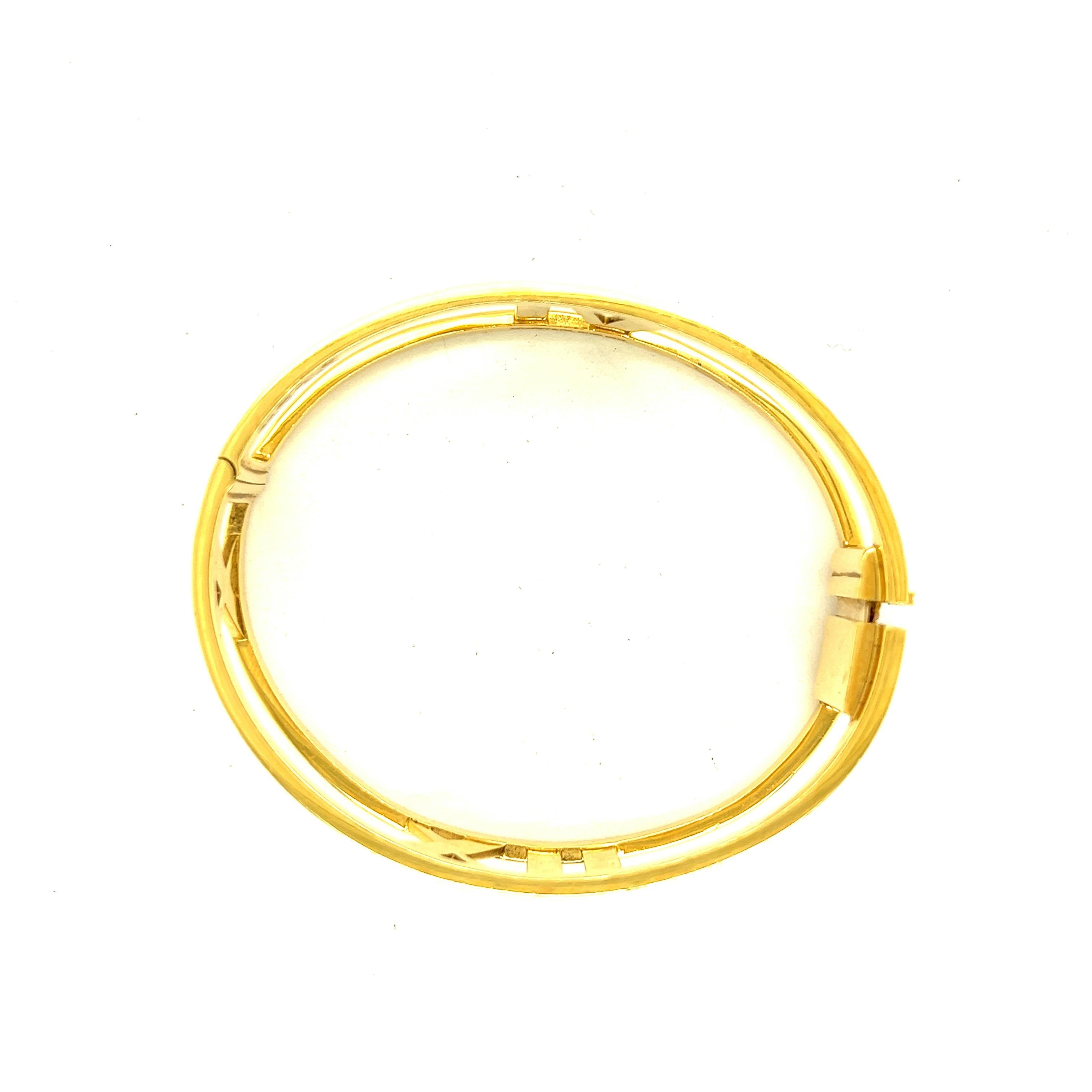 Women's Tiffany & Co. Atlas 18k Yellow Gold Bangle Bracelet For Sale