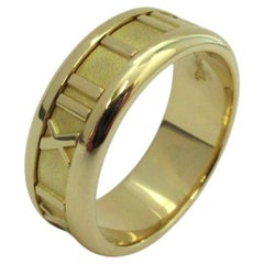 Tiffany & Co. Atlas 18k Yellow Gold Numeric Ring 6.5