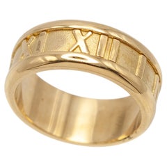 Tiffany & Co. Atlas 18K Yellow Gold Roman Numeral Ring