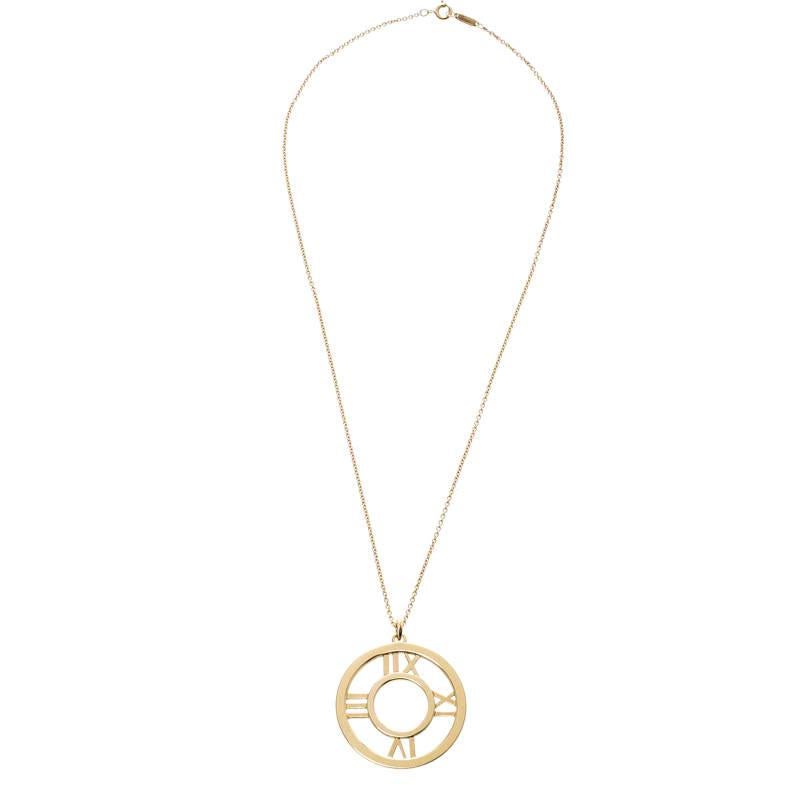 The Atlas collection by Tiffany & Co. was introduced in the year 1995 and it stands to embody the strength of this timeless brand. This necklace is from that collection and it is so beautiful, it deserves to be on you. Made from 18k yellow gold, the