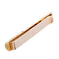 Tiffany & Co. Atlas 18 Karat Yellow Gold Tie Clip