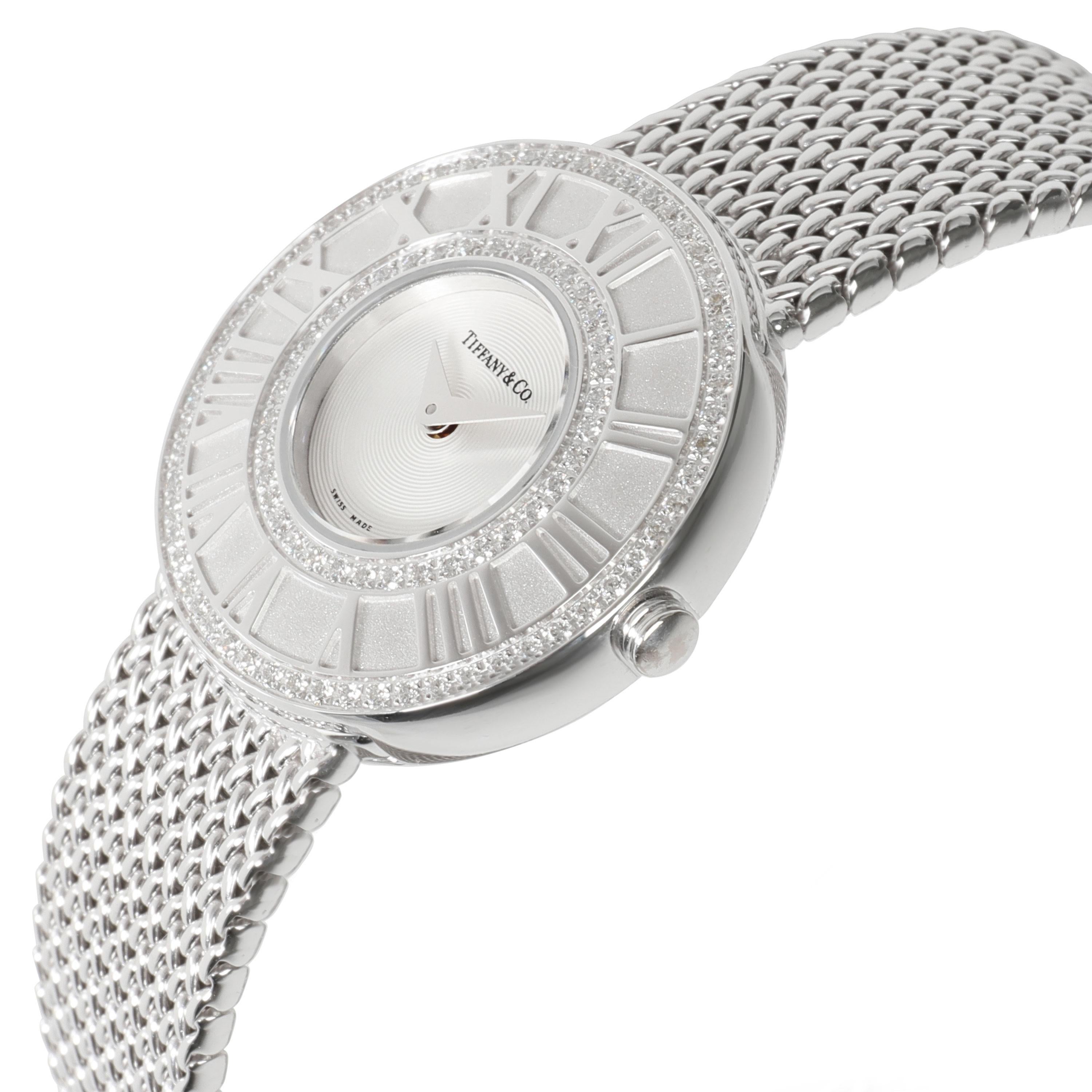
Tiffany & Co. Atlas 264-39-19236927 Women's Watch in 18kt White Gold

SKU: 104865

PRIMARY DETAILS
Brand:  Tiffany & Co.
Model: Atlas
Country of Origin: Switzerland
Movement Type: Quartz: Battery
Year Manufactured: 
Year of Manufacture: