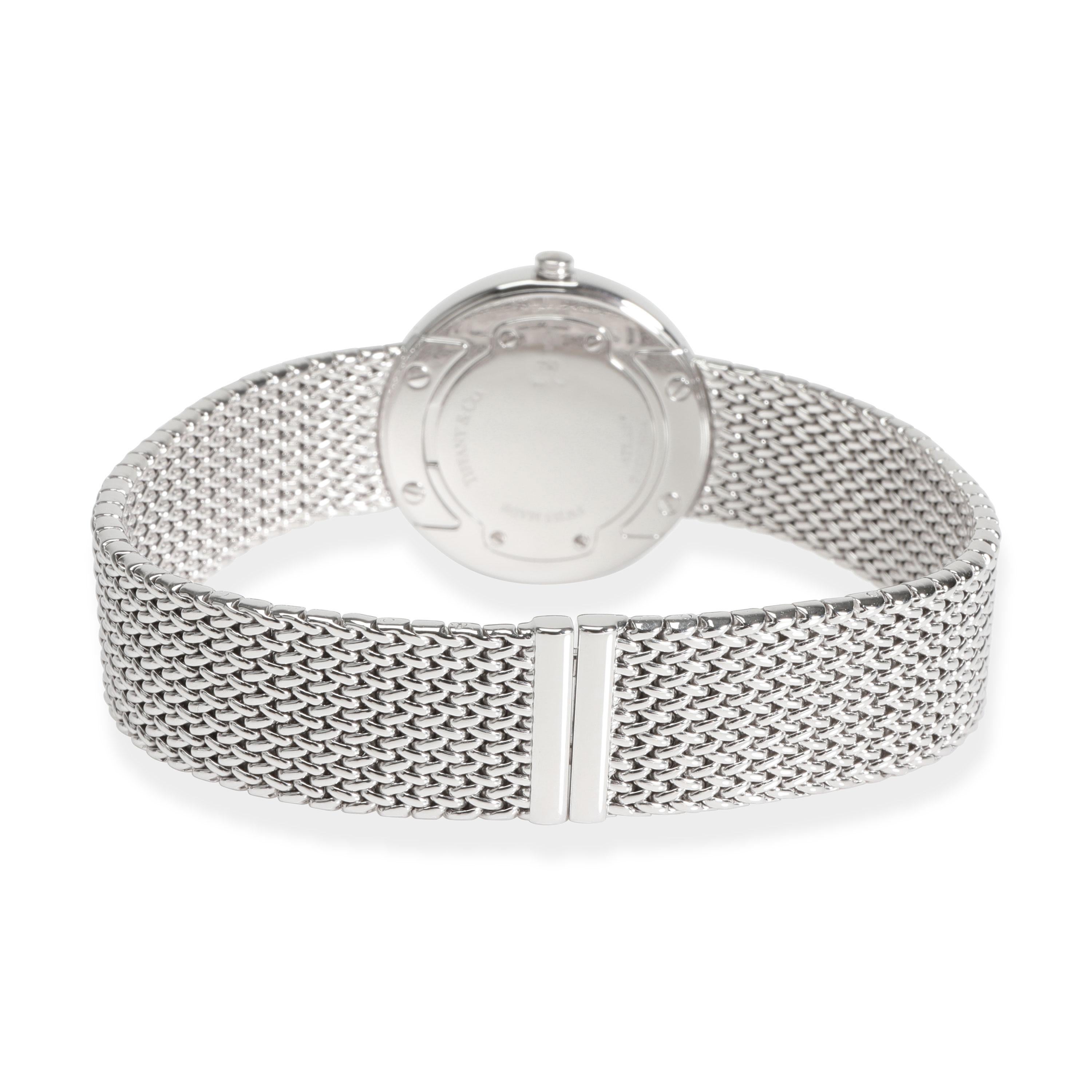 Tiffany & Co. Atlas 264-39-19236927 Women's Watch in 18 Karat White Gold In Excellent Condition In New York, NY