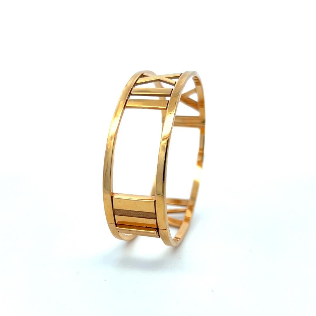 Tiffany & Co Atlas 33,40 gramos Pulsera brazalete de oro amarillo de 18 quilates en venta 6