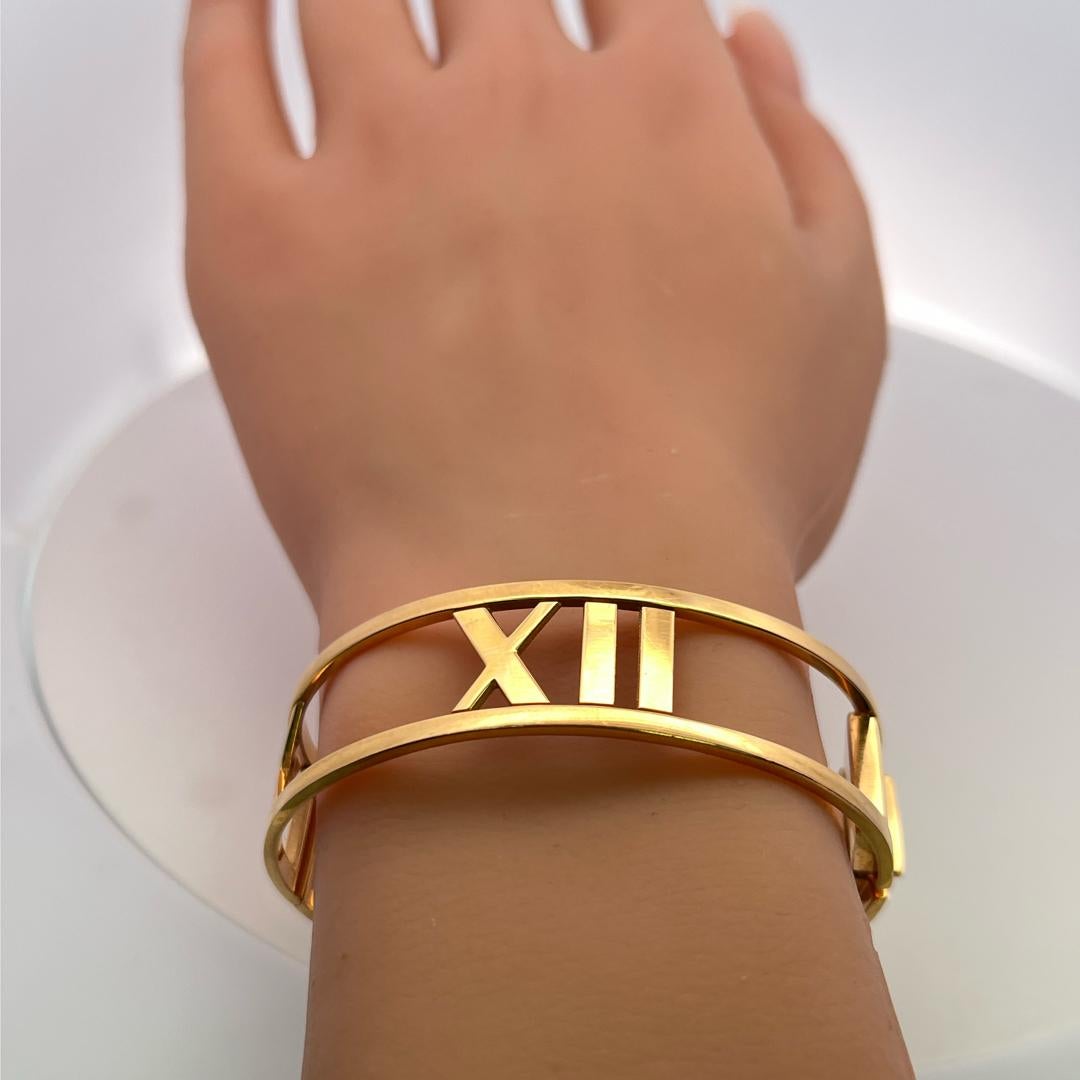 Tiffany & Co Atlas 33,40 gramos Pulsera brazalete de oro amarillo de 18 quilates en venta 8