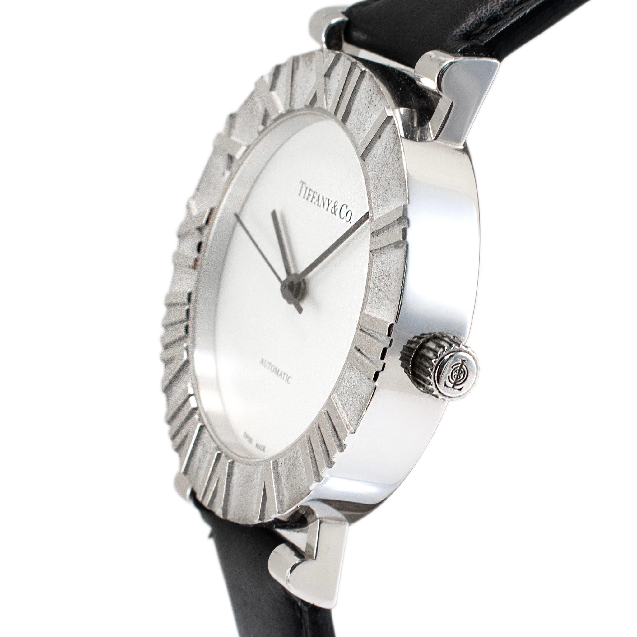 Tiffany & Co. Montre automatique Atlas 39MM TIF270985 Sterling Silver White Dial Unisexe en vente
