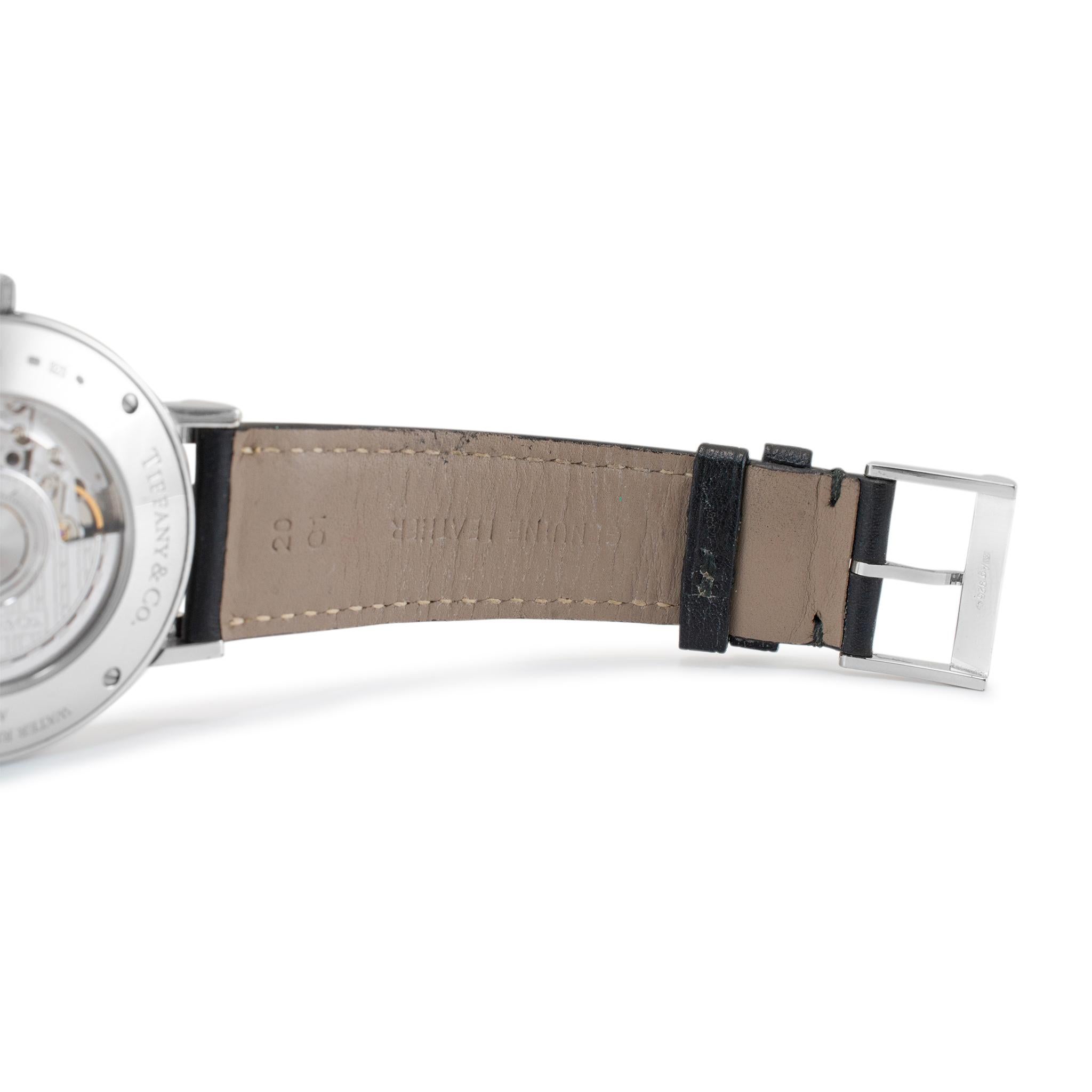 Tiffany & Co. Montre automatique Atlas 39MM TIF270985 Sterling Silver White Dial en vente 4