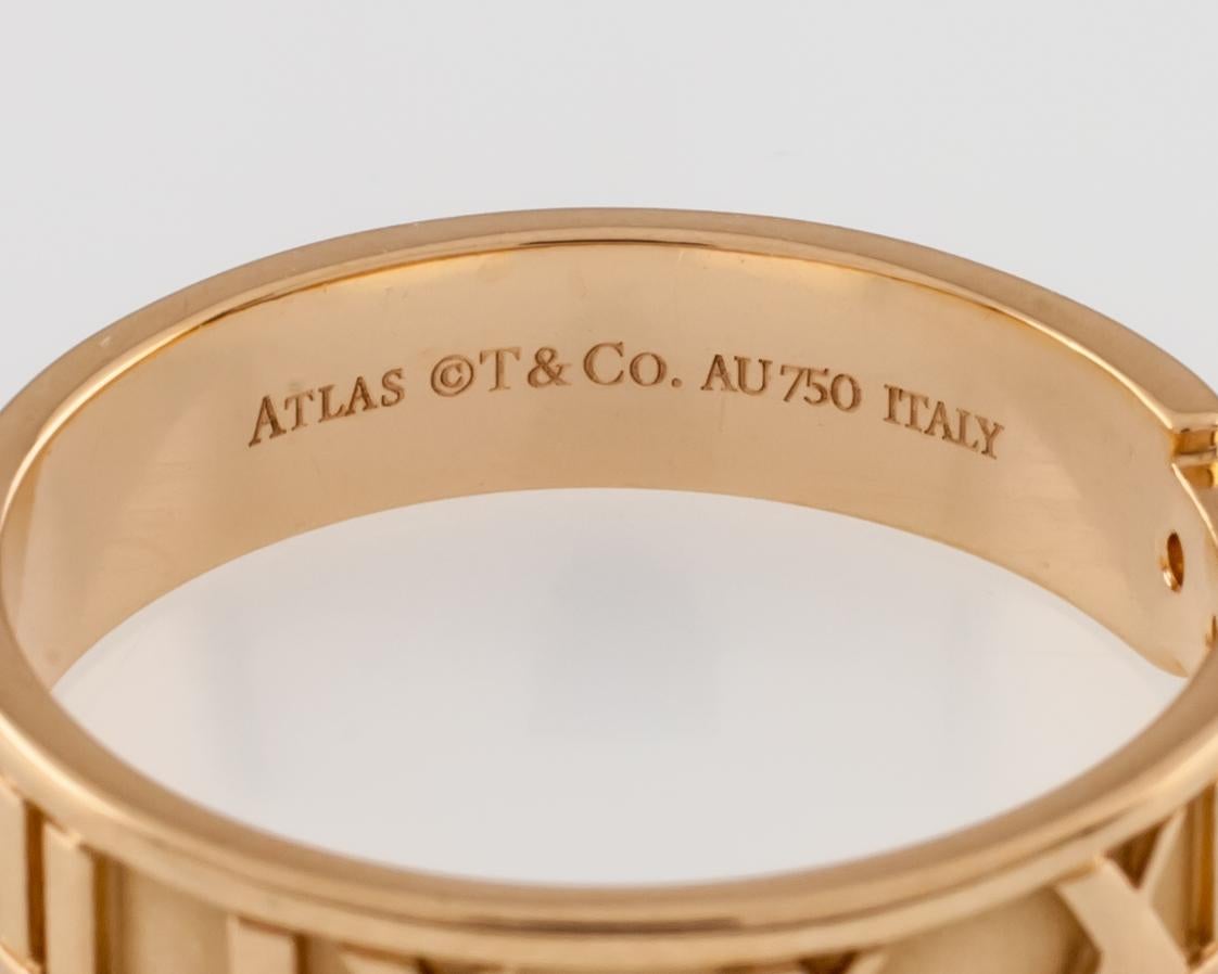 Tiffany & Co. Atlas Band Ring with Three Diamonds and Pouch in Yellow Gold 1
