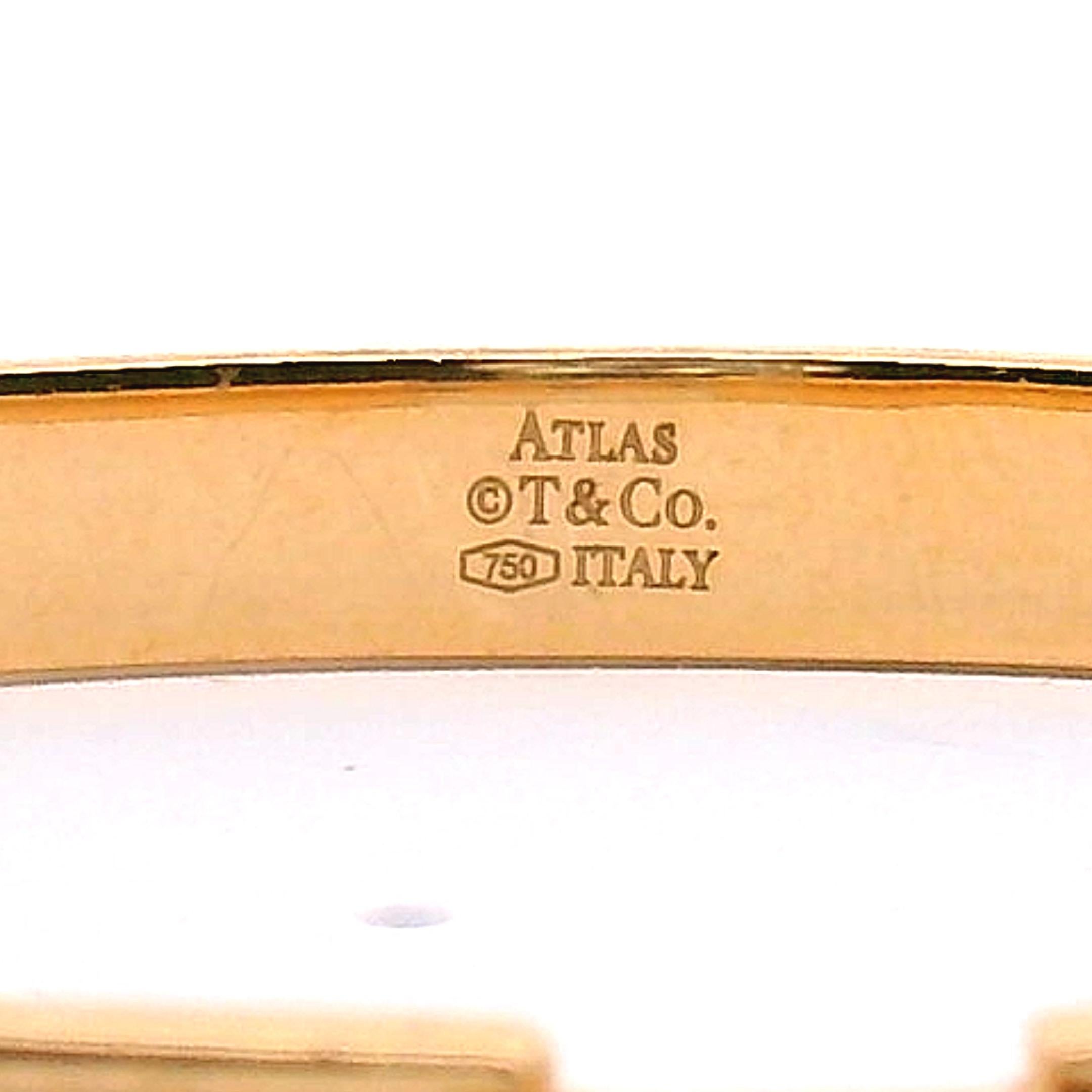 Women's or Men's Tiffany & Co. Atlas Bangle Bracelet For Sale