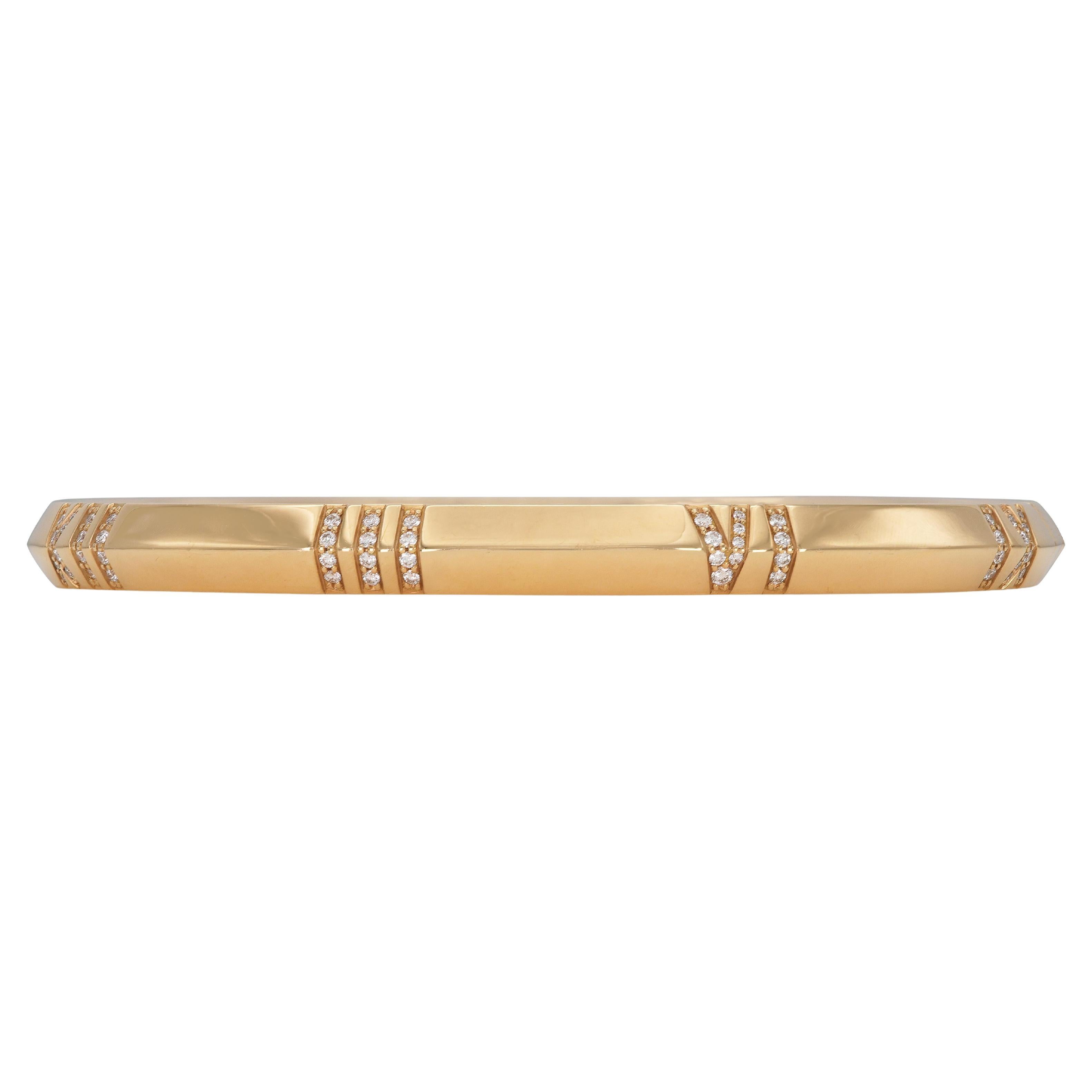 Tiffany & Co. Atlas Bangle Bracelet with Diamonds For Sale