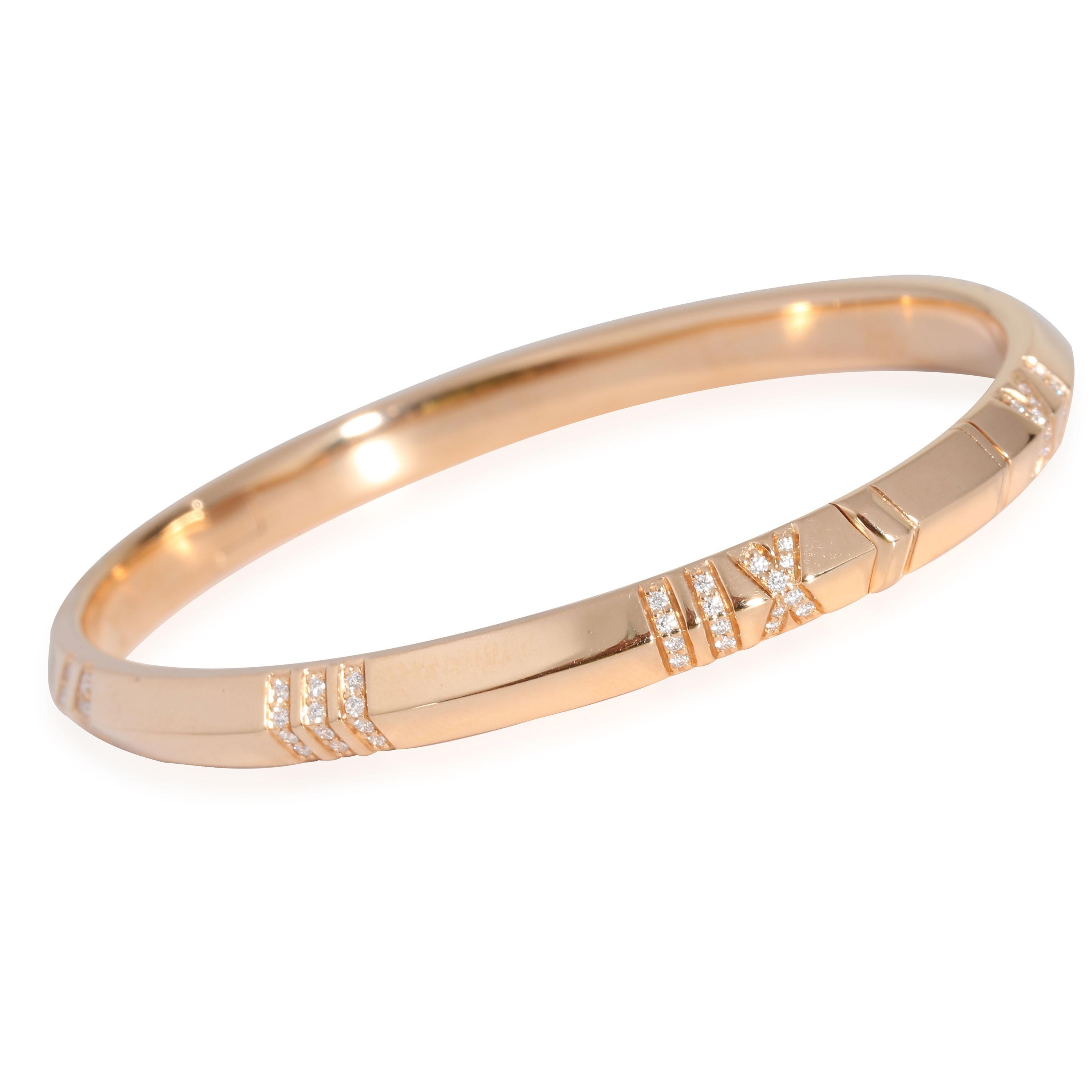 Femenino o masculino Tiffany & Co. Pulsera Atlas de oro rosa de 18 quilates 0,33 qt en venta