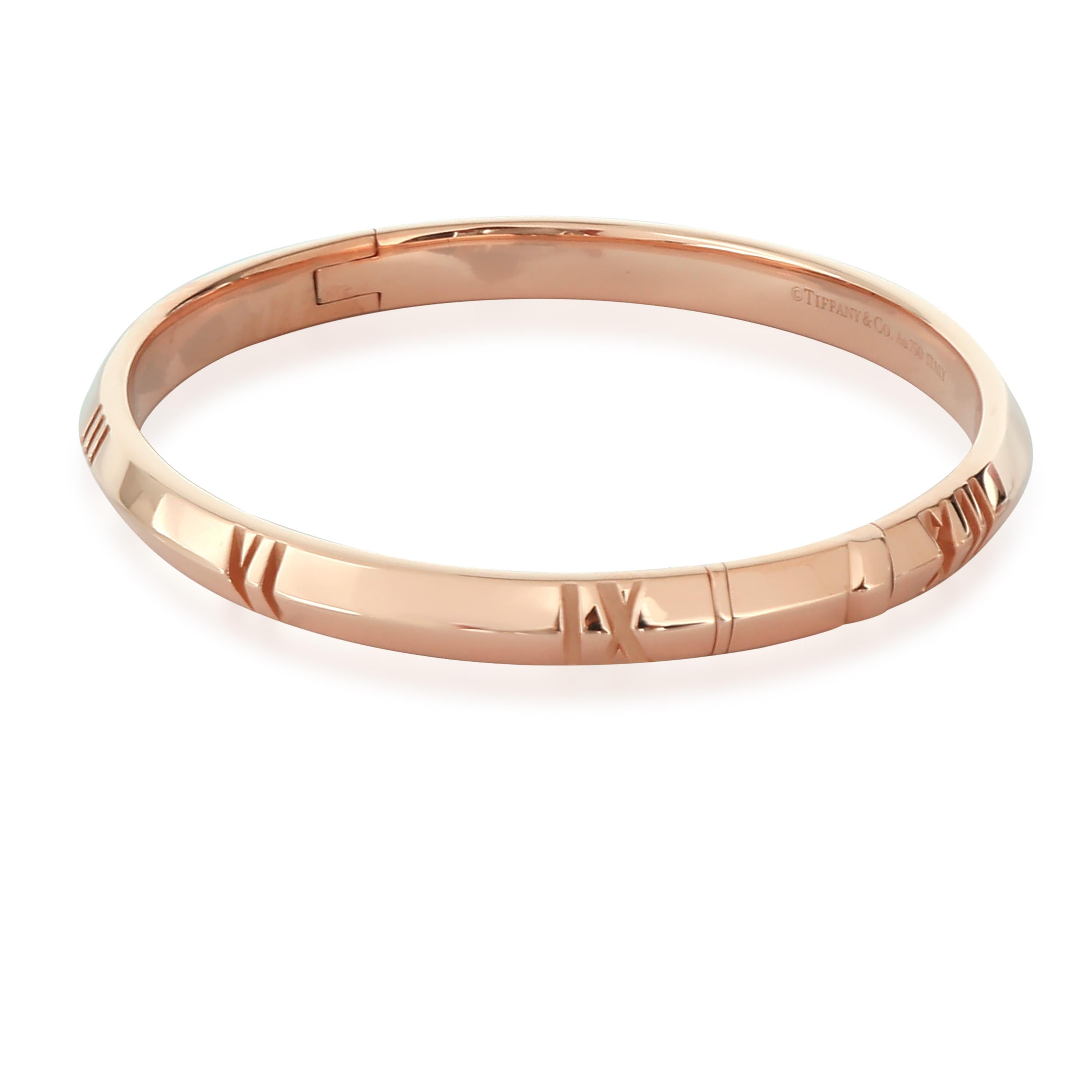 Tiffany & Co. Atlas Bracelet in 18k Rose Gold In Excellent Condition For Sale In New York, NY