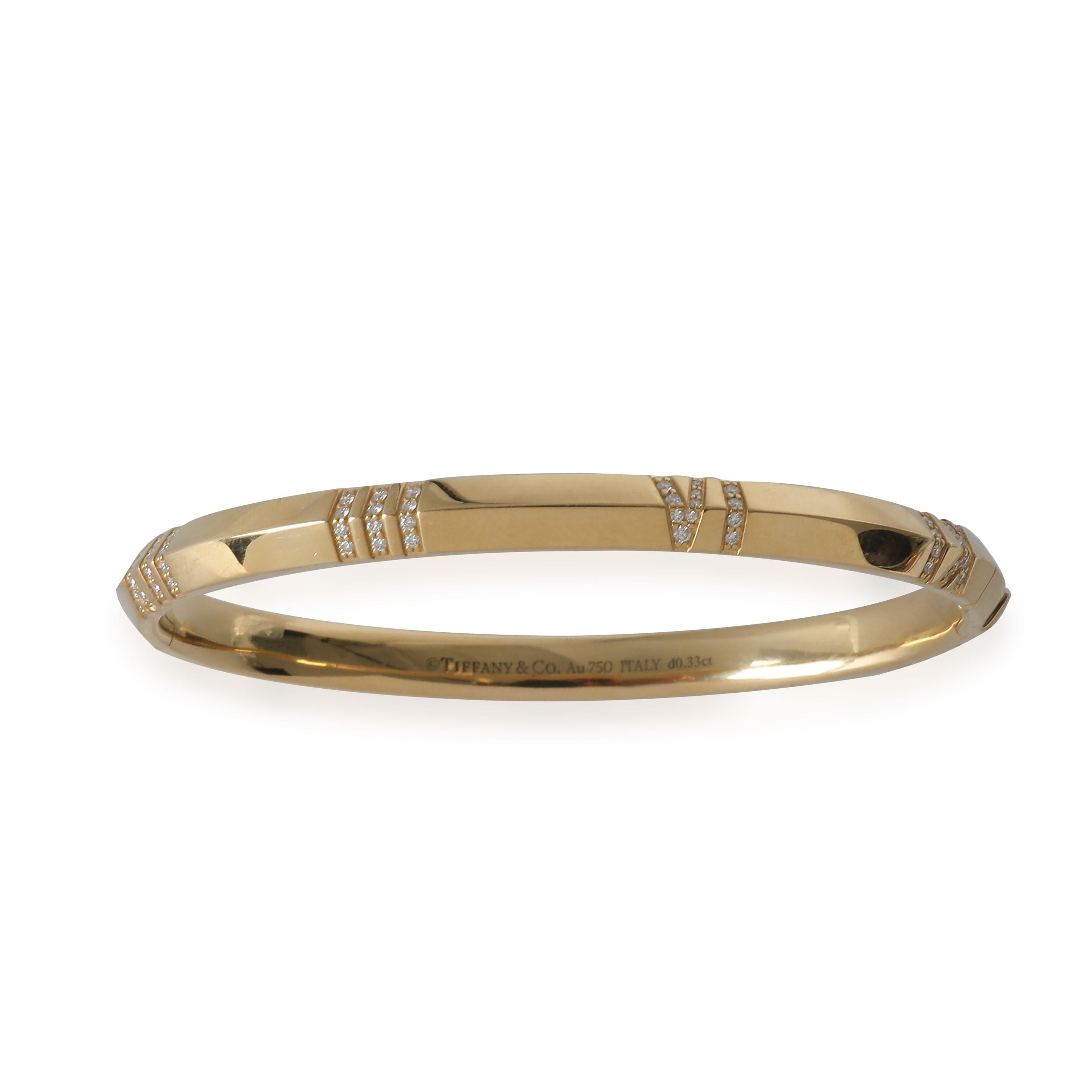 Tiffany & Co. Pulsera Atlas de oro amarillo de 18 quilates 0,33 qt en Excelente estado para la venta en New York, NY