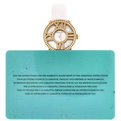 Tiffany & Co. Atlas Cocktail Round Quartz Watch Yellow Gold and Satin