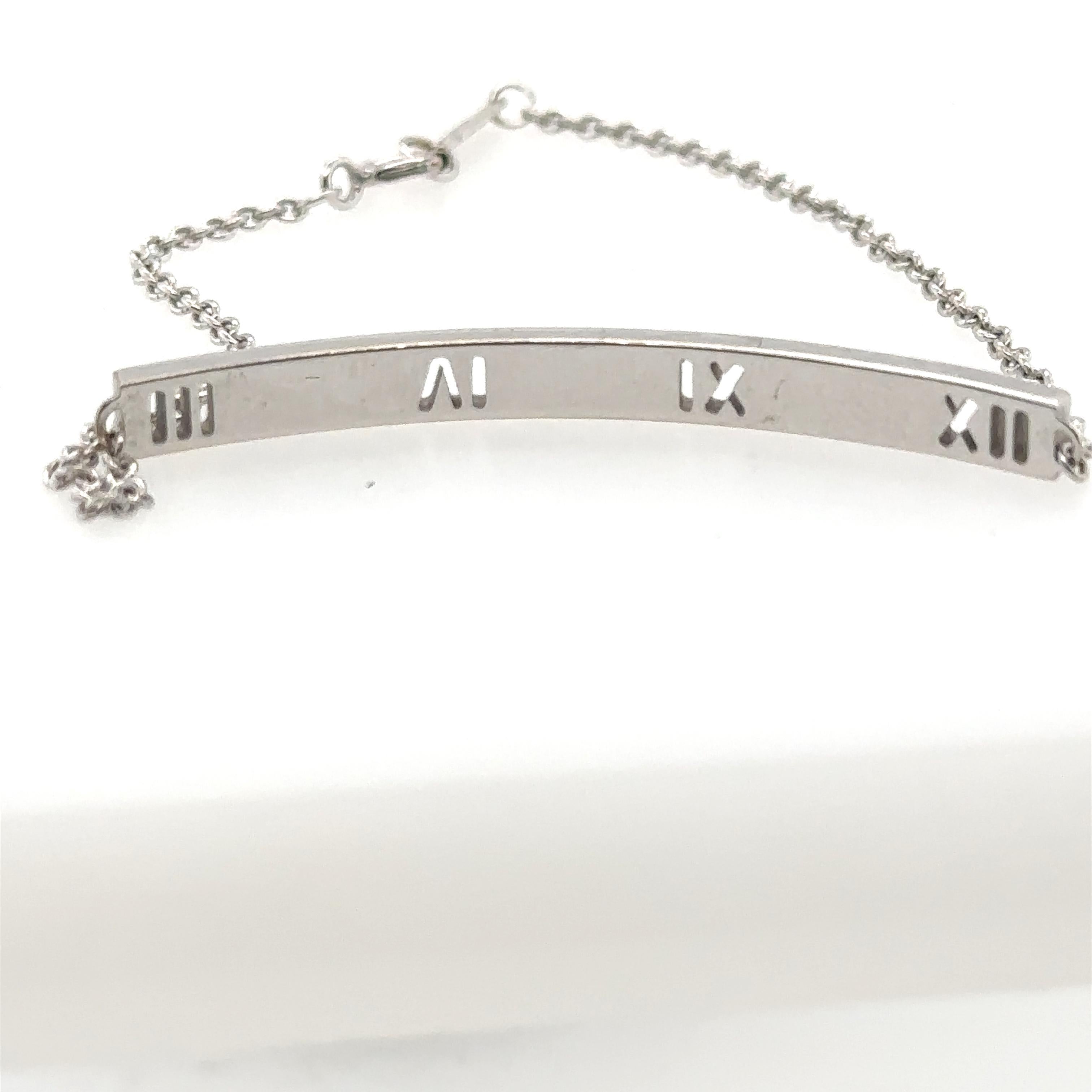 Tiffany & Co. Atlas Kollektion 18k Gold & Diamant-Armband im Zustand „Gut“ im Angebot in Vaughan, CA
