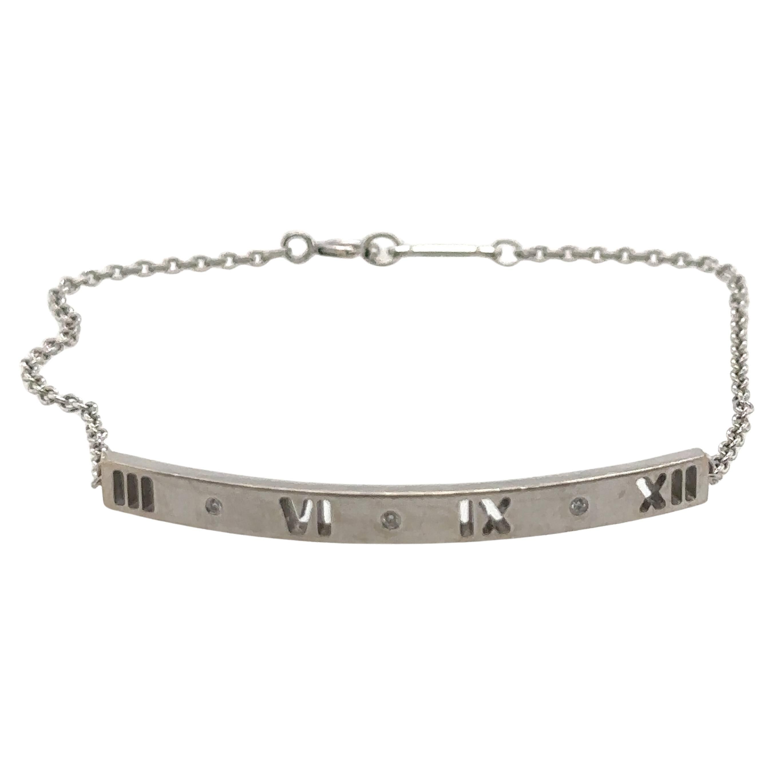 Tiffany & Co Atlas Collection 18k Gold & Diamond Bracelet