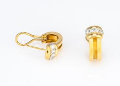 Tiffany & Co. Atlas Collection Gold and Diamond Earrings