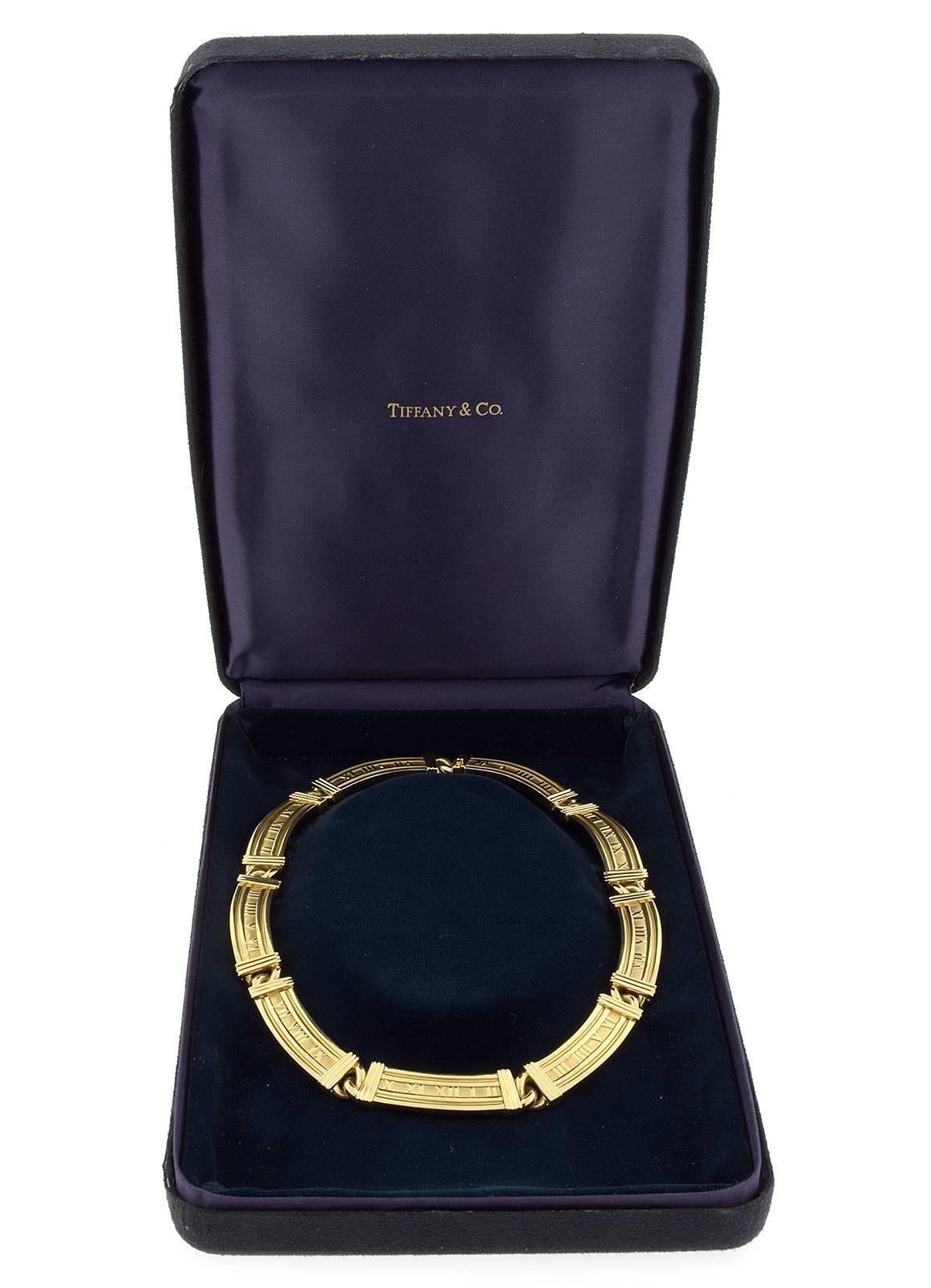 Tiffany & Co. Atlas Collection Halskette aus 18 Karat Gelbgold im Zustand „Hervorragend“ im Angebot in Chicago, IL