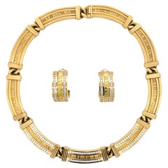 Tiffany & Co. Atlas Kollektion Set aus Halskette und Ohrringen 18K Gelbgold