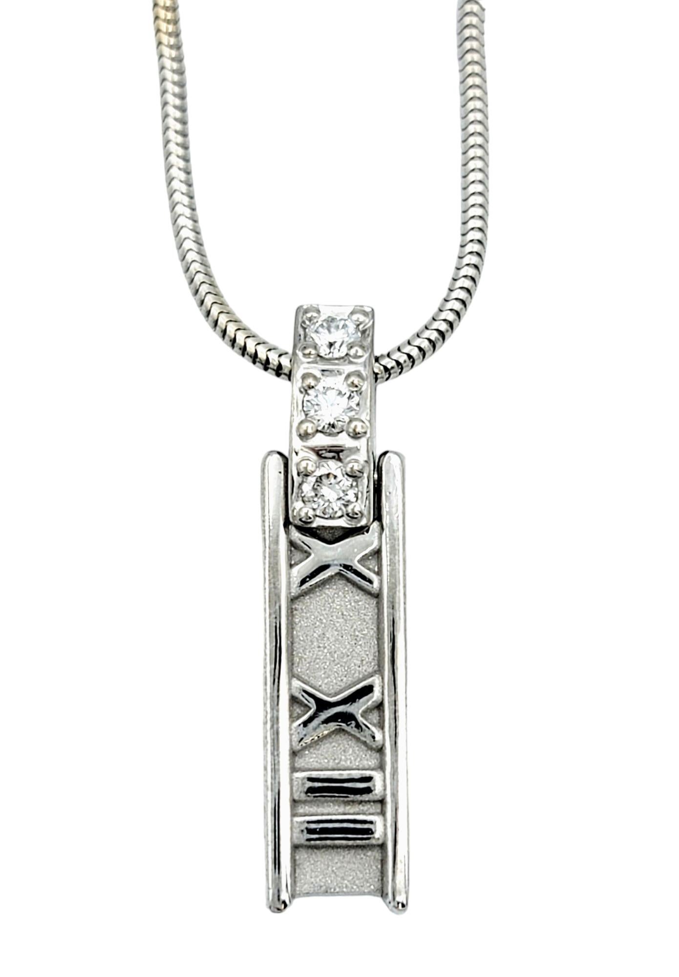 This chic bar necklace from Tiffany & Co. is stylish, modern and versatile. Founded in 1837 in New York City, Tiffany & Co. is one of the world's most storied luxury design houses recognized globally for its innovative jewelry design, extraordinary