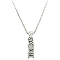 Tiffany & Co. Atlas Collection Vertical Bar Pendant Necklace with Diamonds
