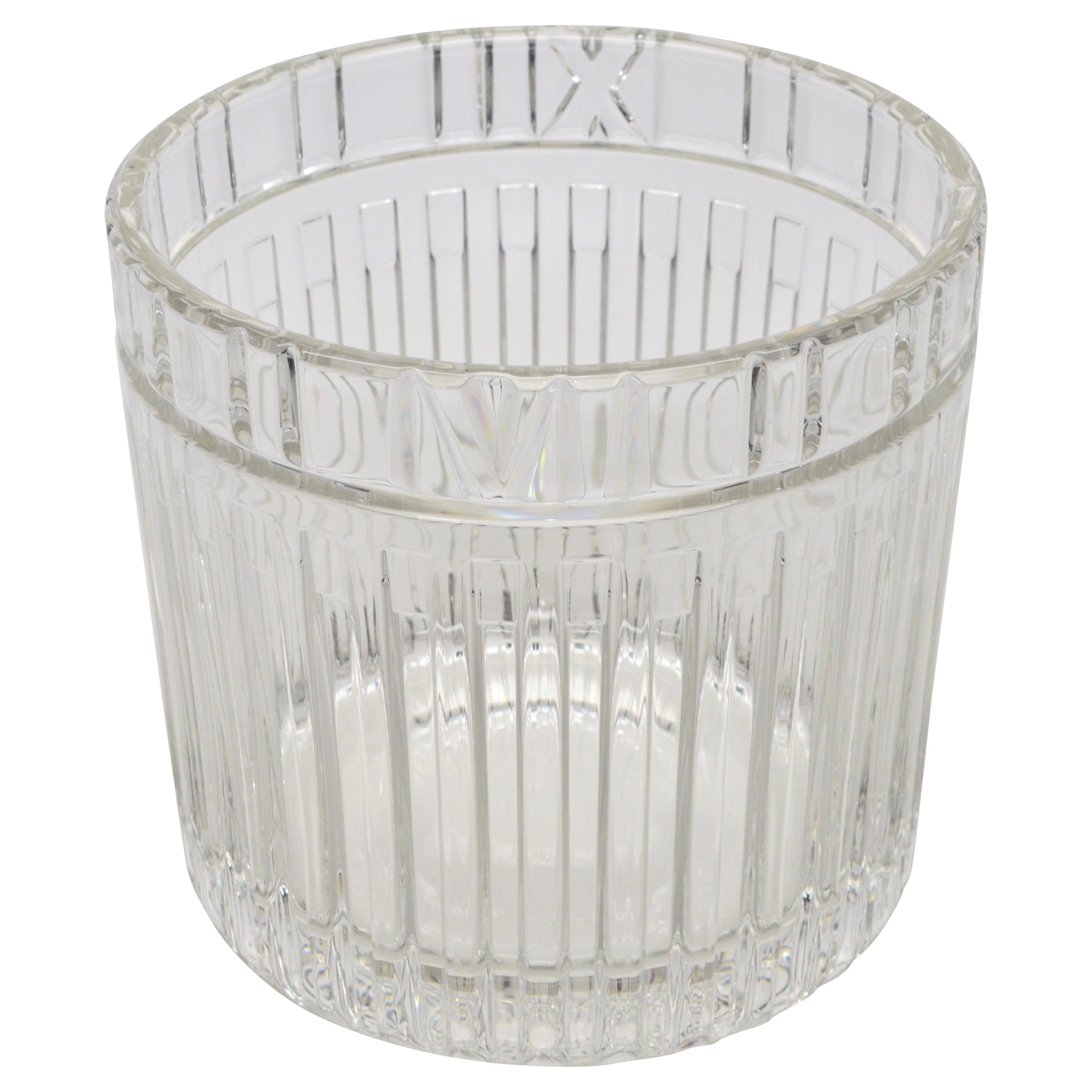 Tiffany & Co. Atlas Crystal Glass Champagne Ice Cooler Bucket