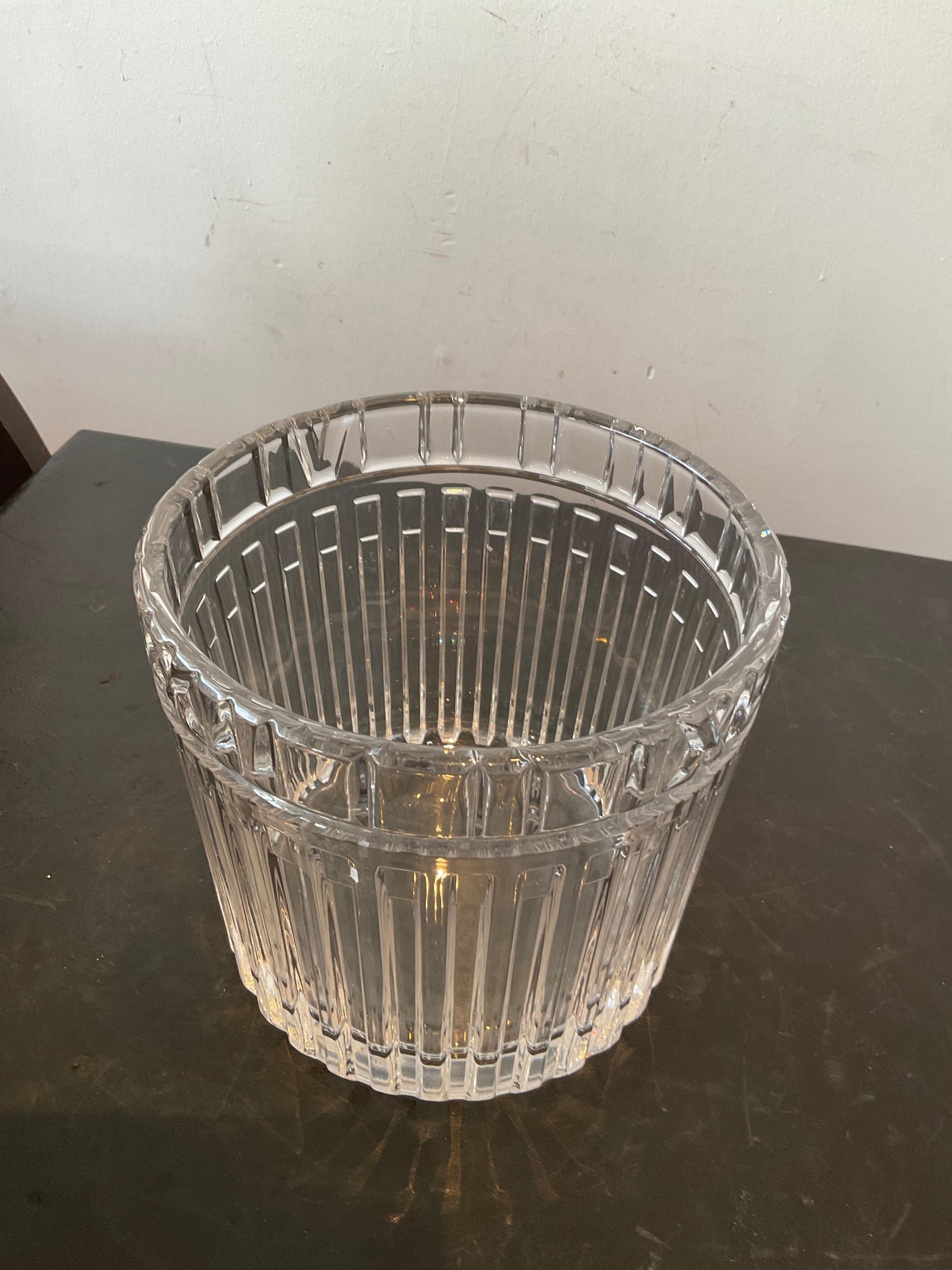Tiffany & Co Atlas crystal ice bucket.