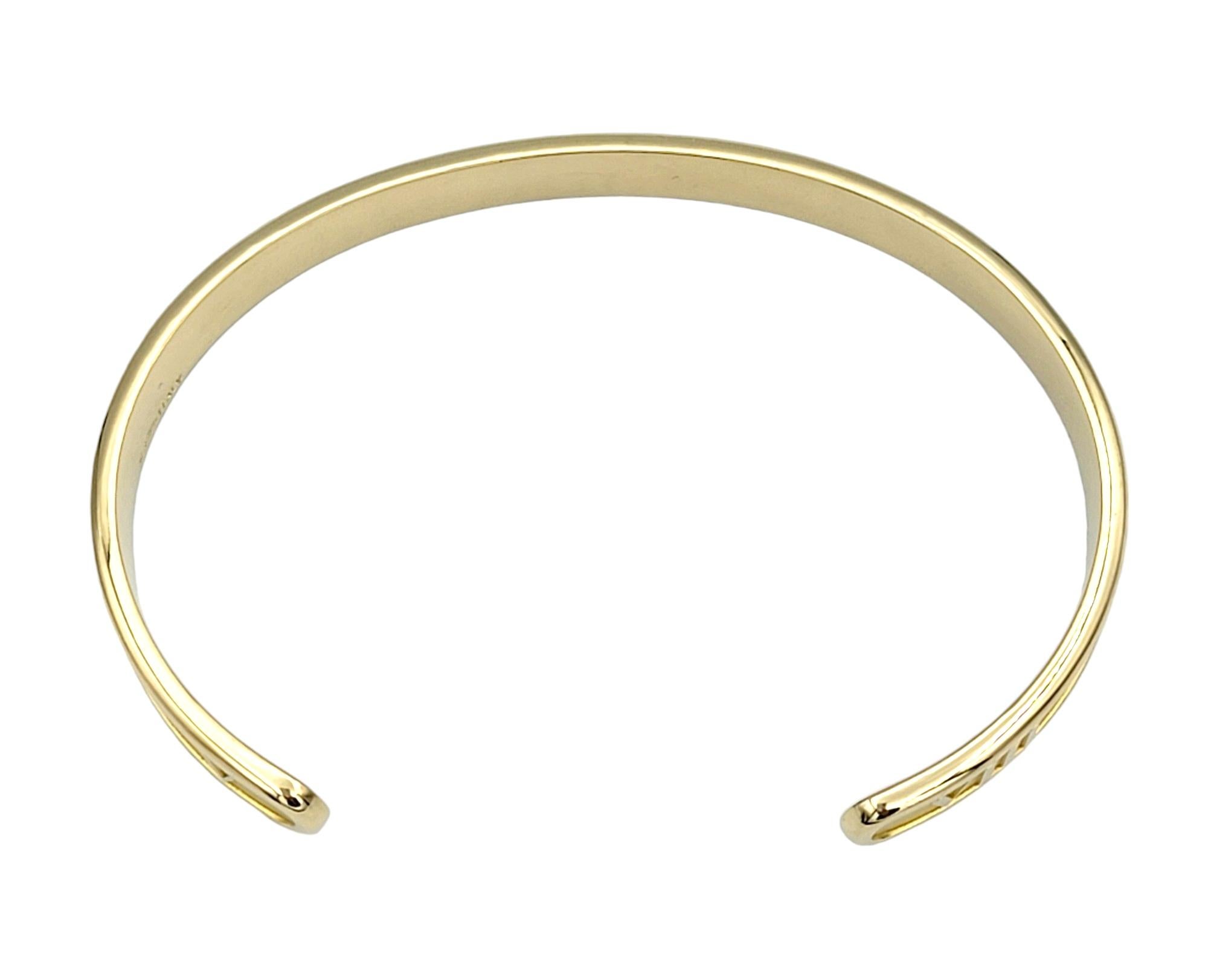 Tiffany & Co. Atlas Cuff Bracelet Set in 18 Karat Yellow Gold For Sale 2