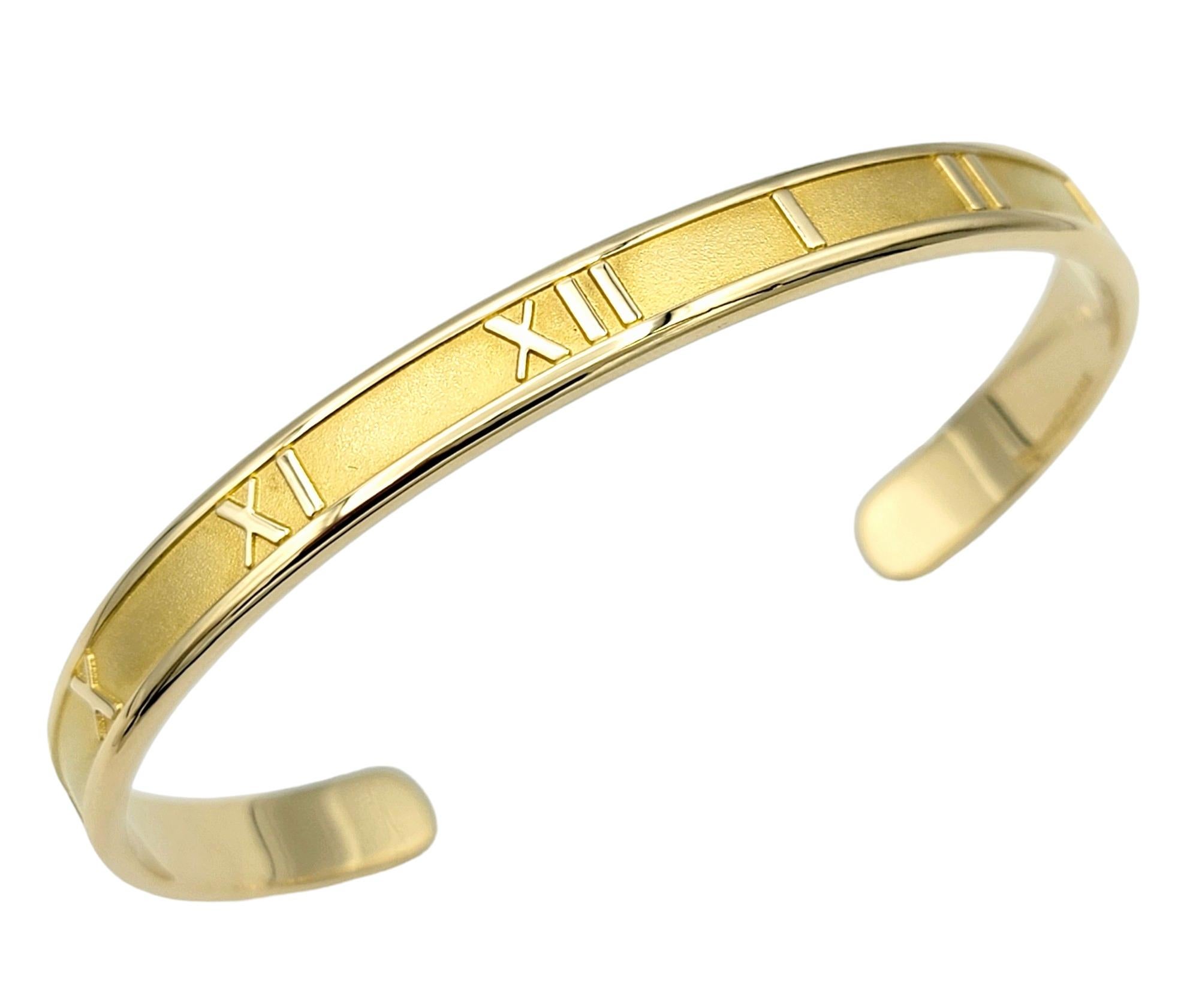 Tiffany & Co. Bracelet manchette Atlas en or jaune 18 carats en vente 3
