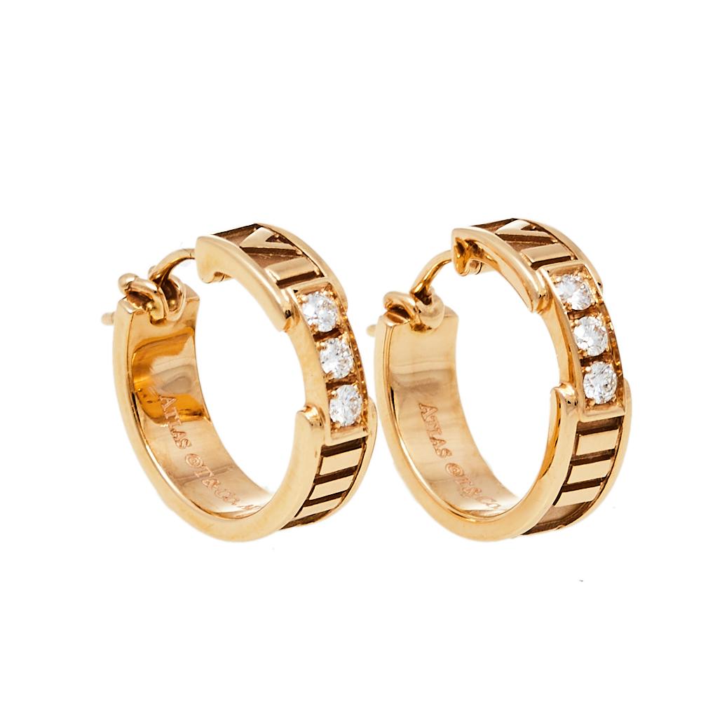 tiffany atlas earrings gold