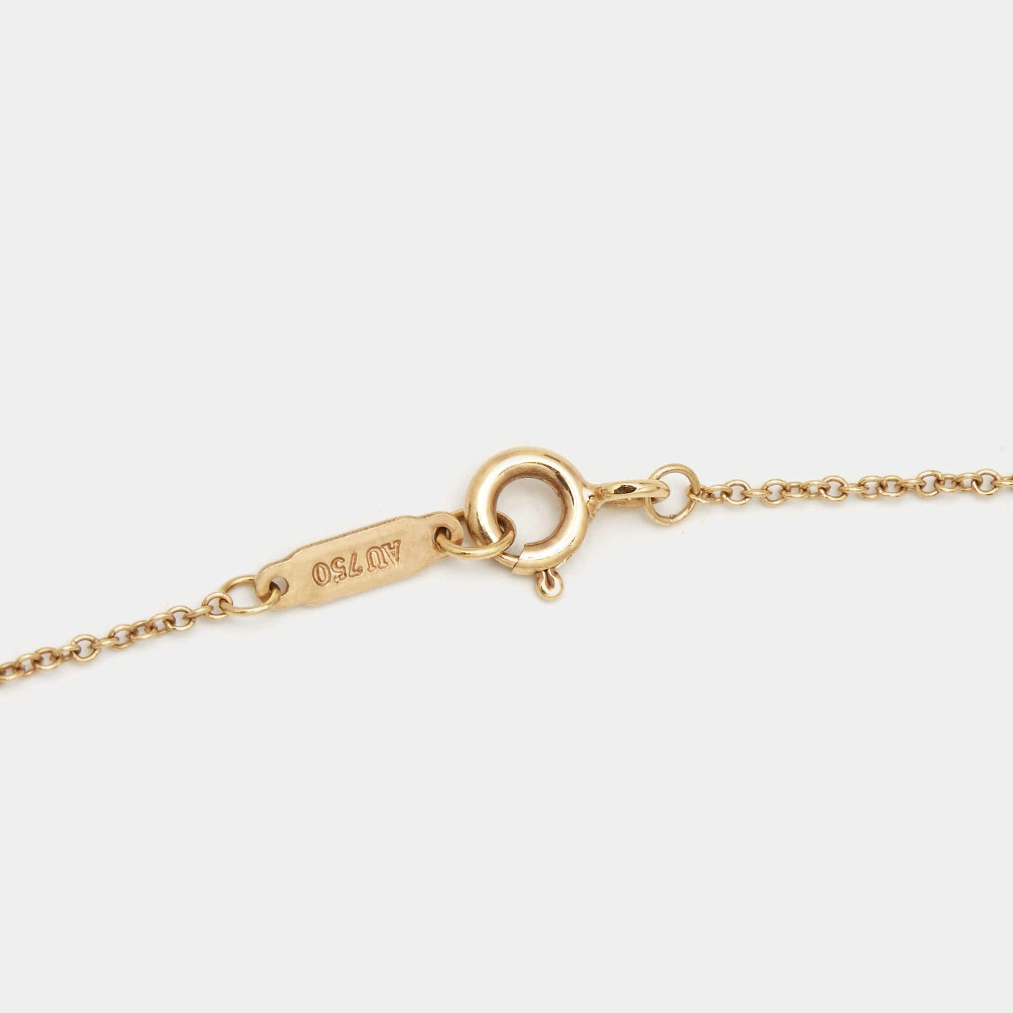 Rose Cut Tiffany & Co. Atlas Diamond 18k Rose Gold Pendant Necklace