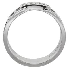 Tiffany & Co. Atlas Diamond 18K White Gold Ring Size 54