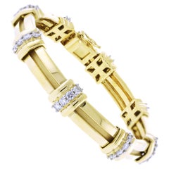 Tiffany & Co Atlas Diamond and Gold Bracelet