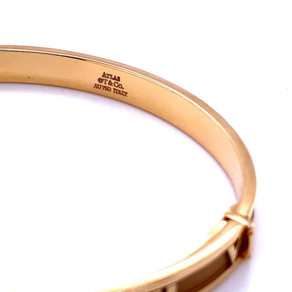 Modern Tiffany & Co. ‘Atlas’ Diamond and Rose Gold Bracelet