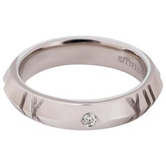 Tiffany & Co. Atlas Diamond Band in 18k White Gold 0.1 CTW