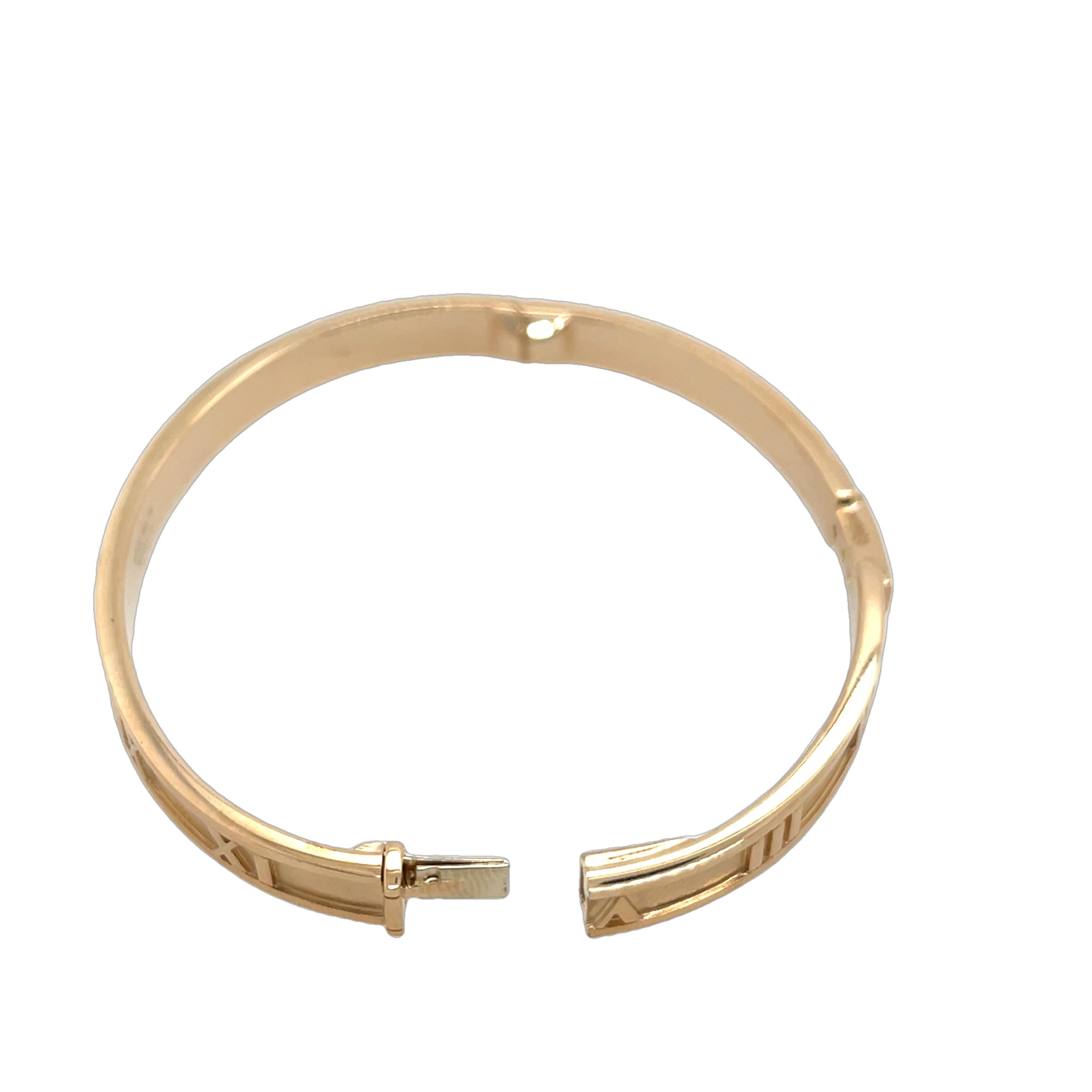 Tiffany & Co. Bracciale Atlas con diamanti e braccialetto in oro rosa 18 carati In condizioni ottime in vendita a London, GB