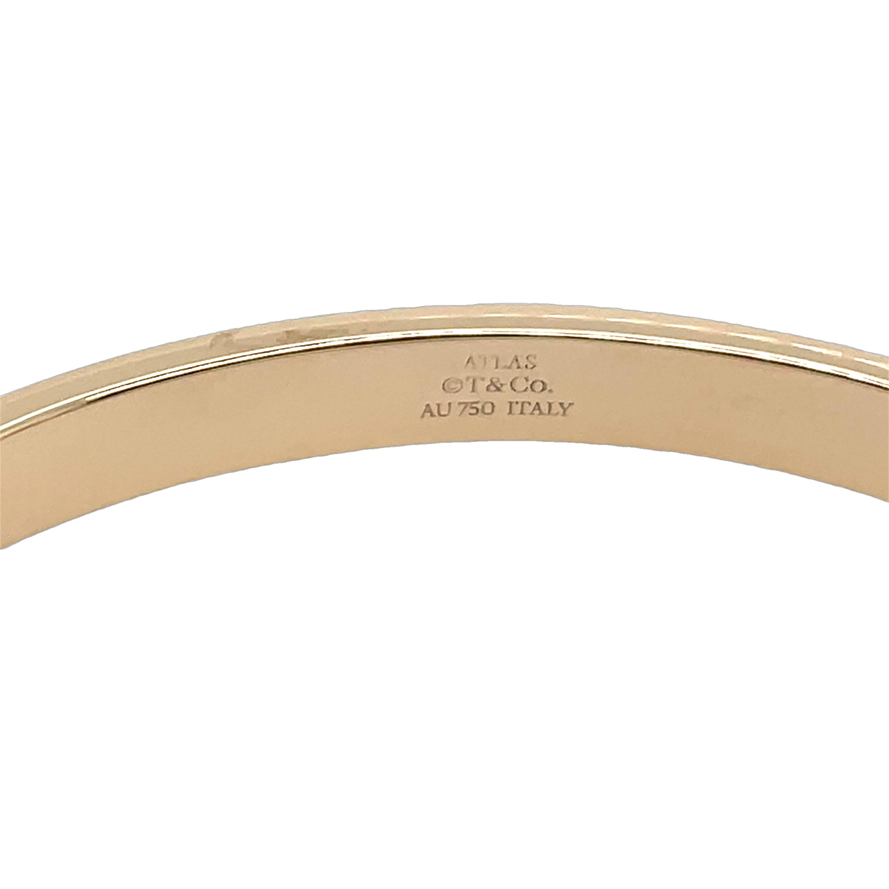 Tiffany & Co. Bracciale Atlas con diamanti e braccialetto in oro rosa 18 carati in vendita 1