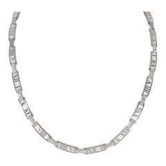 Tiffany & Co. Atlas Diamant-Halskette aus 18 Karat Weißgold mit 1,5 Karat Diamanten