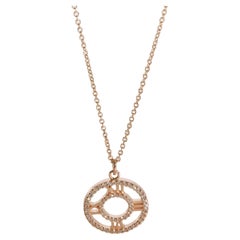 Tiffany & Co. Atlas Diamond Pendant in 18k Rose Gold 0.24 Ctw