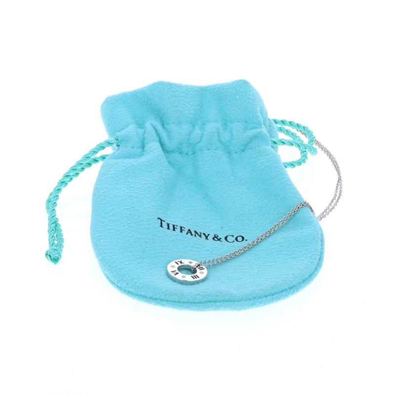 Tiffany & Co. Atlas Diamond Pendant Necklace 16